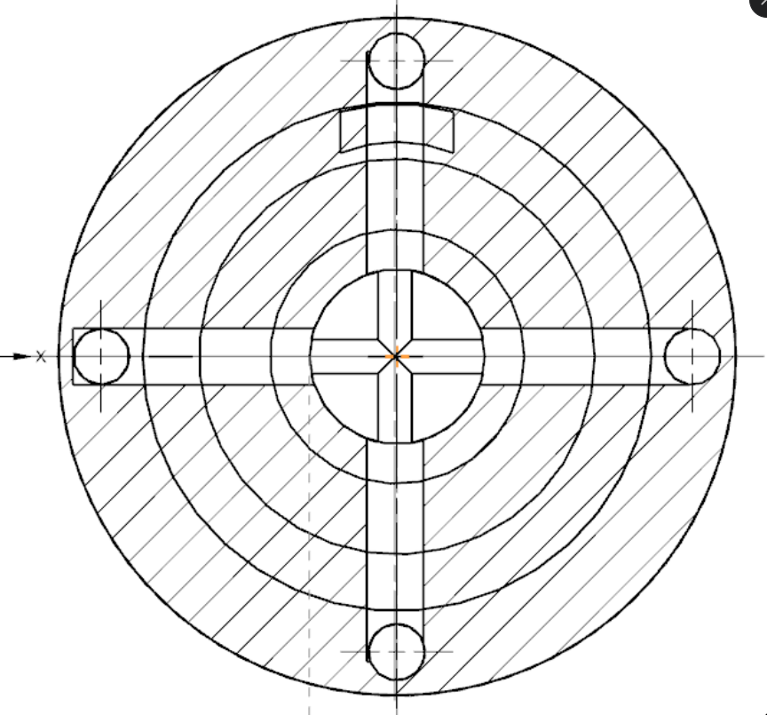 Beutelgreifer CAD - Draufsicht